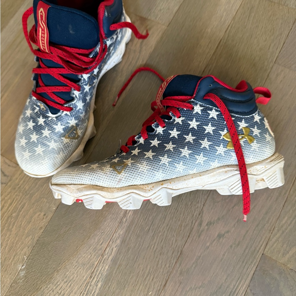 Under Armour Red and Blue Star cleats
